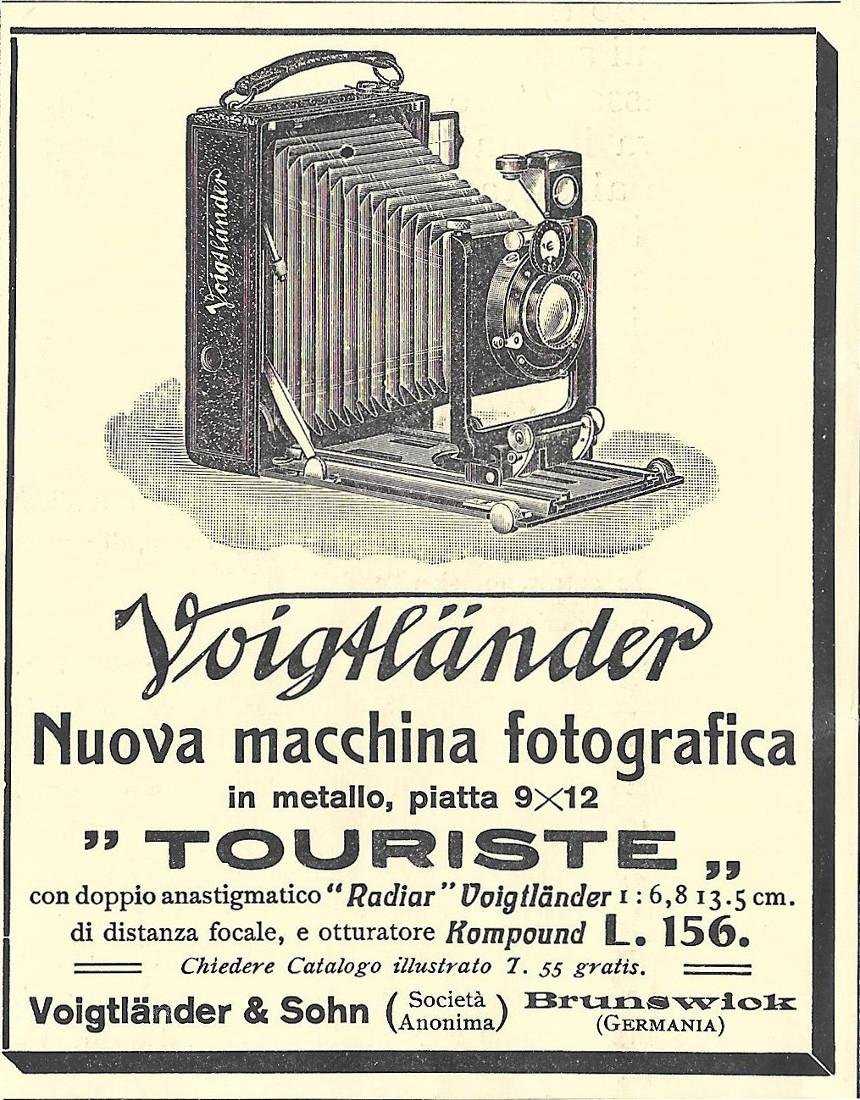 Voigtlander nuova macchina fotografica piatta 9x12. Advertising 1914 | Immagine principale