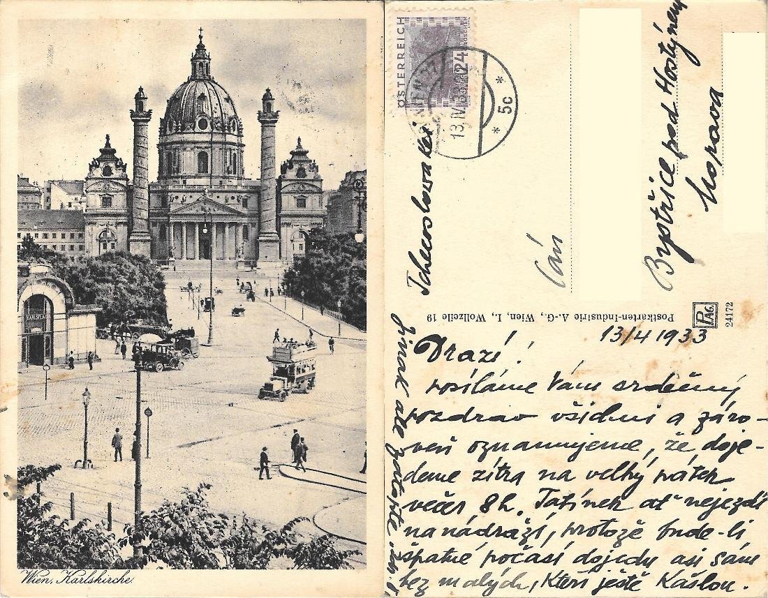 Wien, Karlskirche . Viaggiata 1933 | Immagine principale