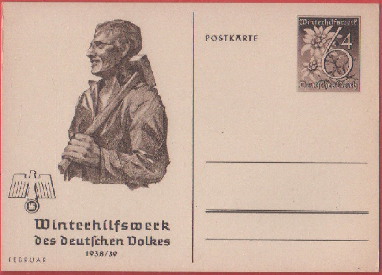 Winterhilfswerk des Deutschen Volkes. Februar. Non viaggiata | Immagine principale