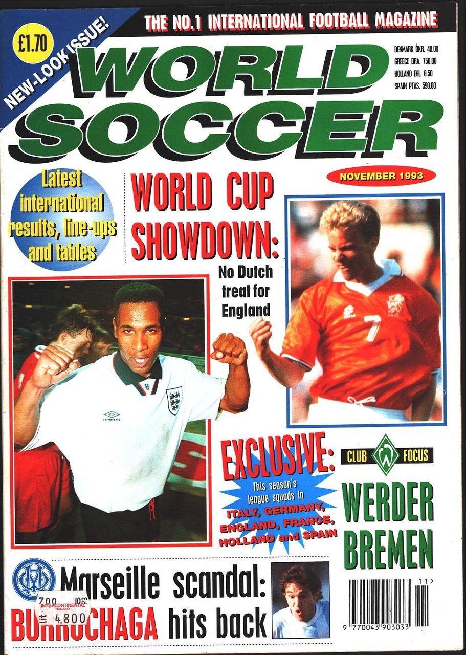 World Soccer. 1993 november. Club focus Werder Brema | Immagine principale