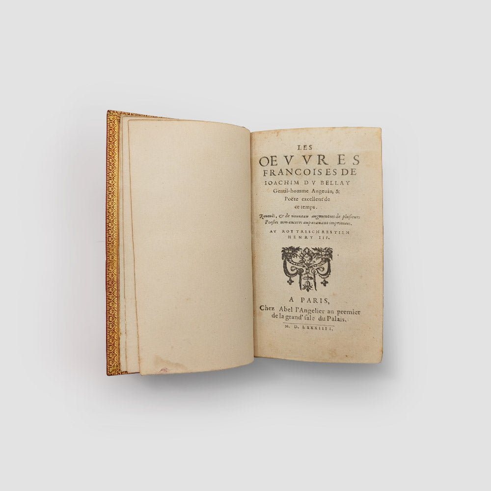 DU BELLAY Joachim. Les œuvres françoises | Immagine principale