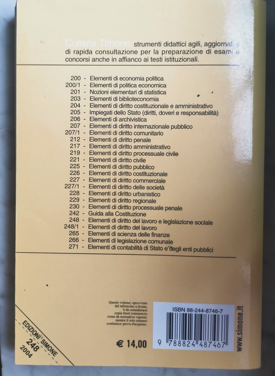 " ELEMENTI DI DIRITTO DEL LAVORO E LEGISLAZIONE SOCIALE X … | Immagine Gallery 3