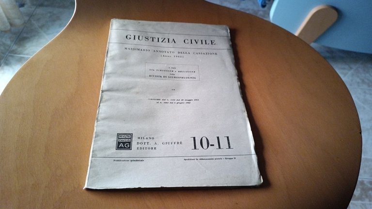 Giustizia civile 10 11 - rivista 1962