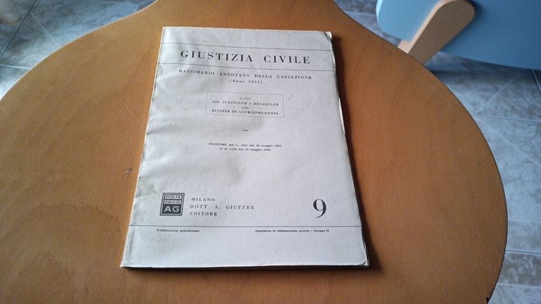 Giustizia civile 9 - rivista 1962