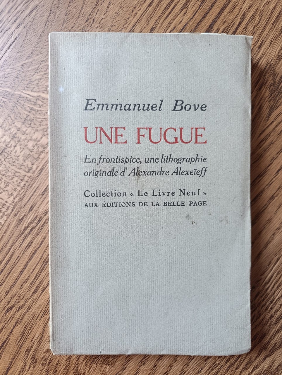 Une fugue. En frontispice, une lithographie originale d'Alexandre Alexeïff | Immagine principale