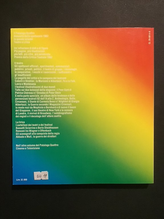 IL PATALOGO QUATTRO. ANNUARIO DELLO SPETTACOLO 1982
