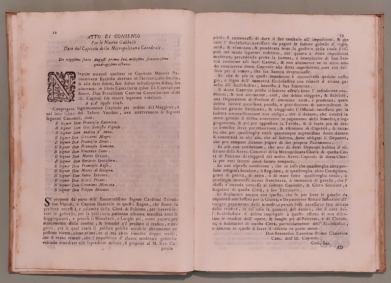 Deputatione di nuove gabelle fondata nel pubblico Conseglio dell'anno 1648. …