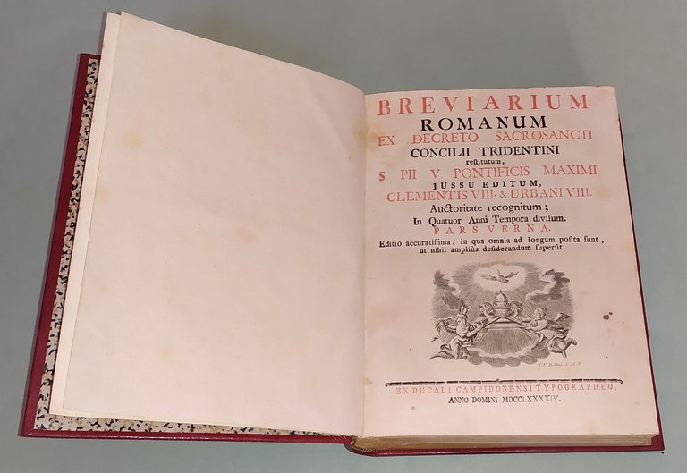 Breviarum Romanum ex decreto sacrosancti concilii tridentini restitutum S.Pii V. …