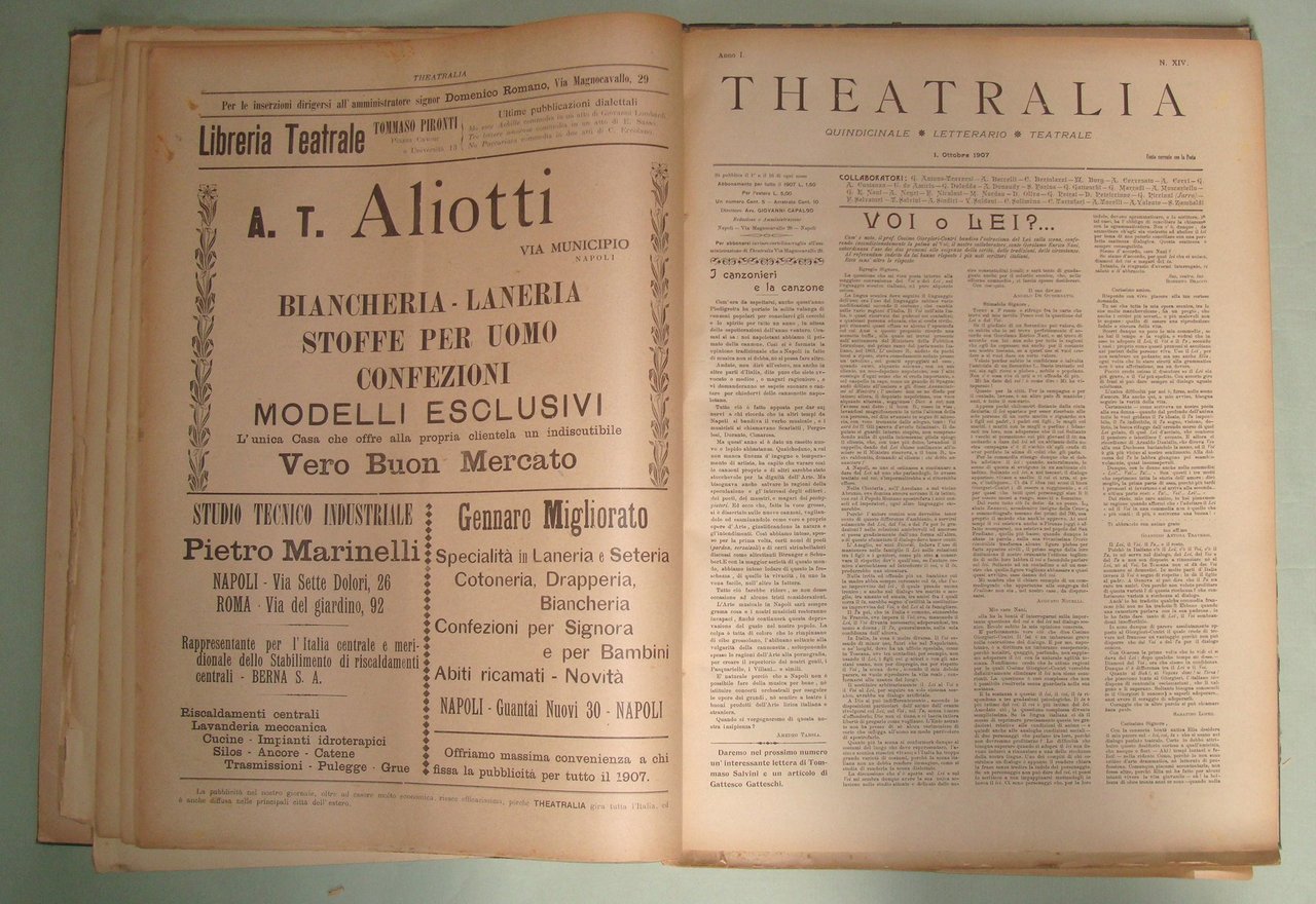 Theatralia. Quindicinale letterario teatrale. 1907-1909.