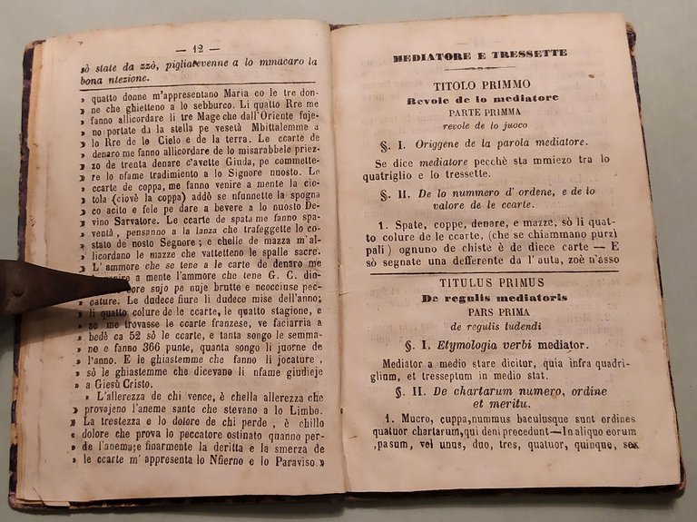 Revole de jocare e pavare lo mediatore e tressette de …