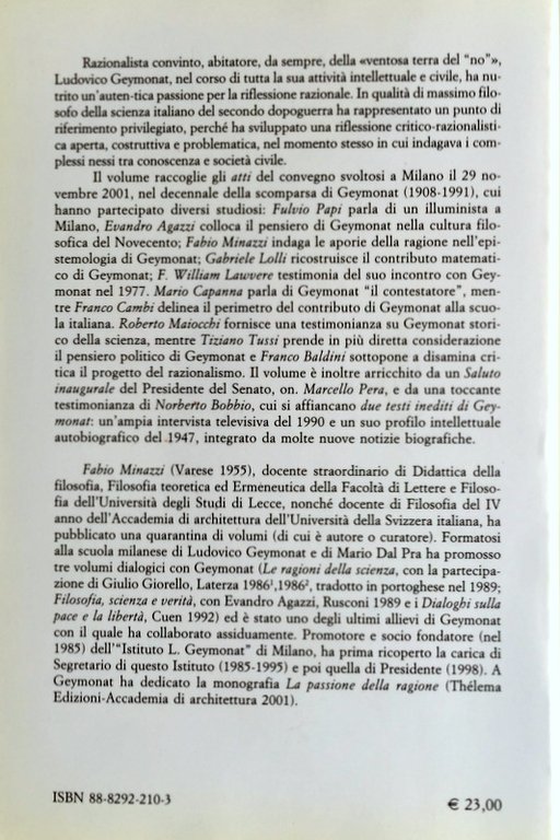 FILOSOFIA, SCIENZA E VITA CIVILE NEL PENSIERO DI LUDOVICO GEYMONAT