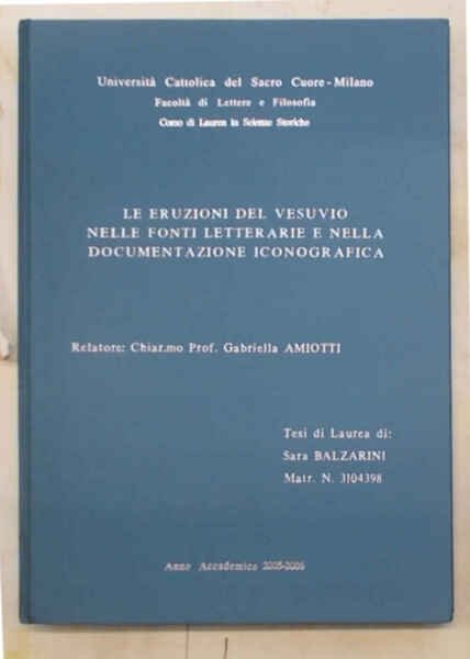 Le eruzioni del Vesuvio nelle fonti letterarie e nella documentazione …