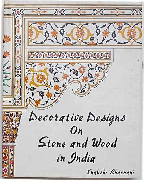 Decorative designs on stone and wood in India.