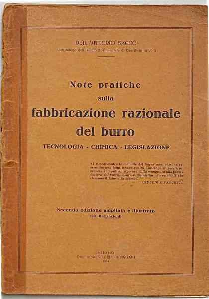 Note pratiche sulla fabbricazione razionale del burro.