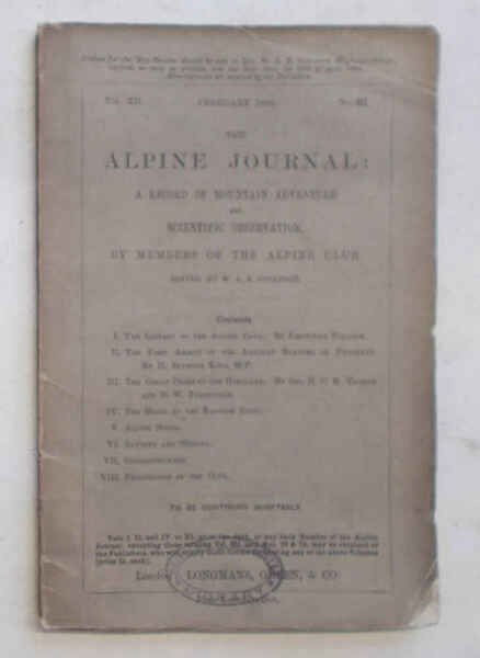 The Alpine Journal. February 1886. Vol. XII. No. 91.