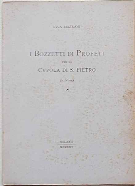 I Bozzetti di Profeti per la Cupola di S. Pietro …