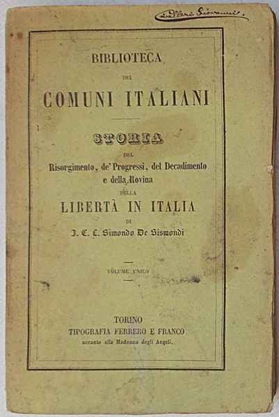 Storia del risorgimento, de' progressi, del decadimento e della rovina …