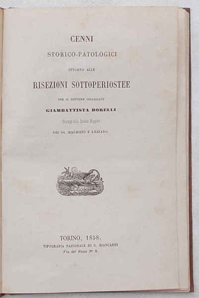 Cenni storico-patologici intorno alle risezioni sottoperiostee.