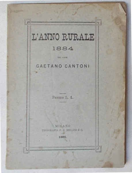 L'anno rurale 1884.