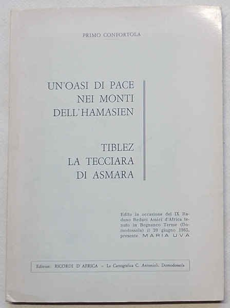 Un'oasi di pace nei monti dell'Hamasien. Tiblez la tecciara di …