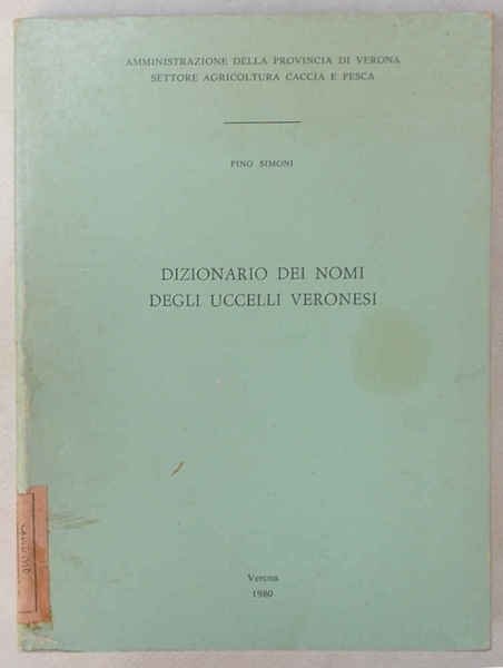 Dizionario dei nomi degli uccelli veronesi.