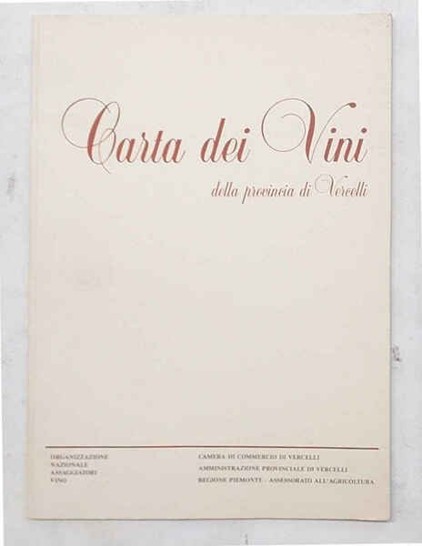 Carta dei vini della provincia di Vercelli.