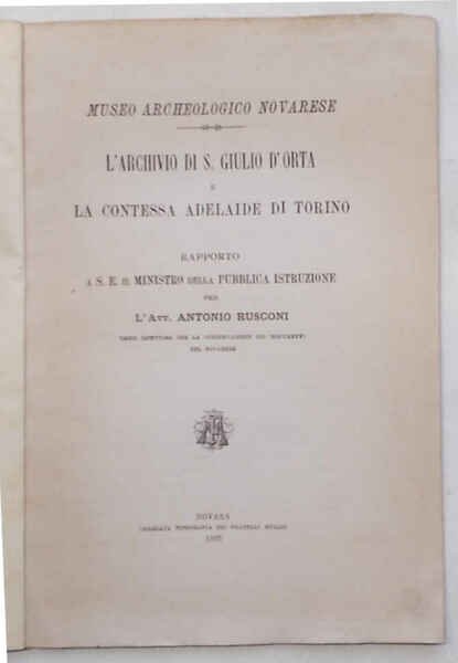 L'Archivio di S. Giulio d'Orta e la Contessa Adelaide di …