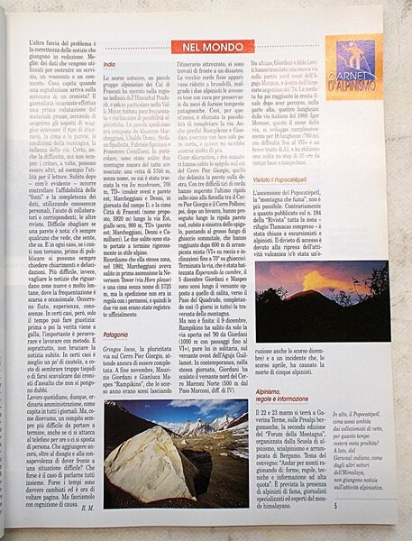Rivista della Montagna. Indici Numeri 1 - 80. Anni 1970 …