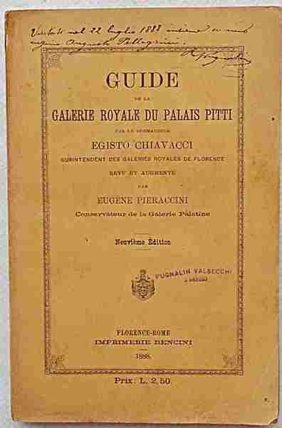 Guide de la Galerie Royale du Palais Pitti.