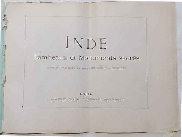 Inde. Tombeaux et Monuments Sacrés. (Autour du Monde. Aquarelles - …