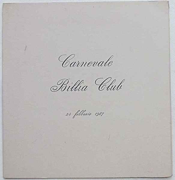 Carnevale Billia Club. 24 febbraio 1987