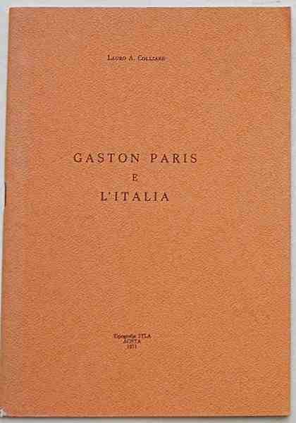 Gaston Paris e l'Italia.
