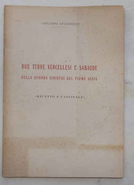 Due terre vercellesi e sabaude sulla sponda sinistra del fiume …