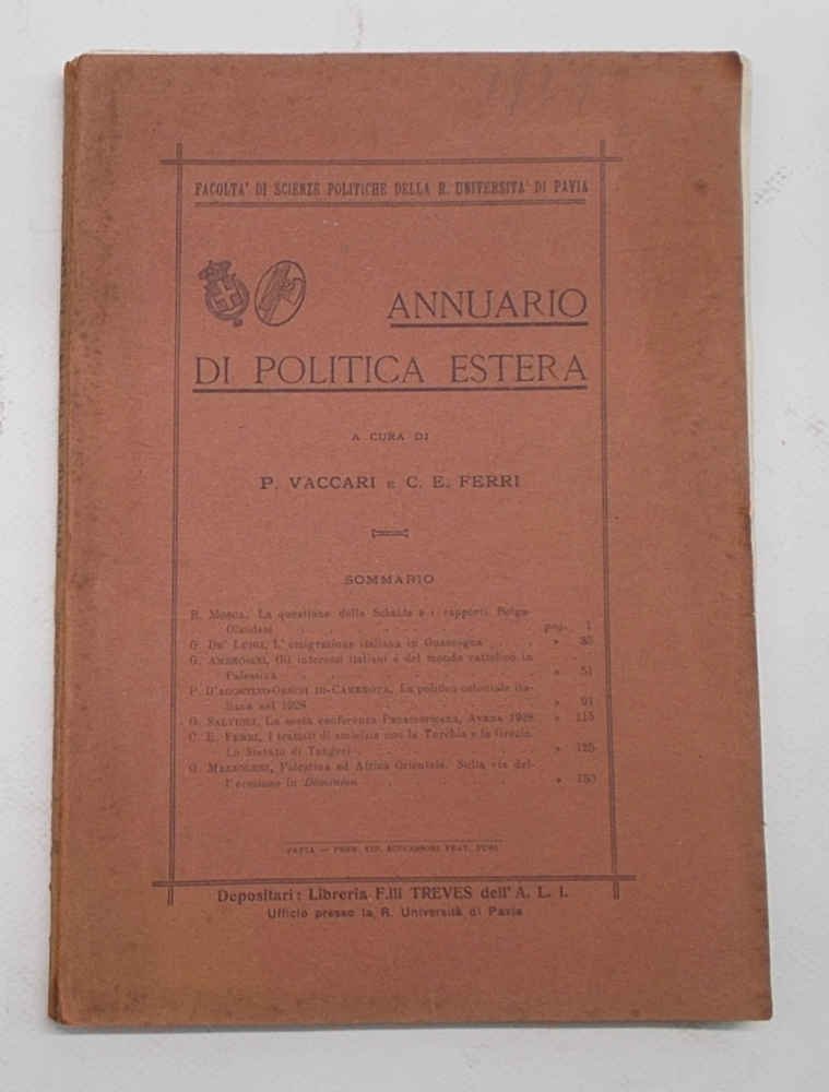 Annuario di politica estera.
