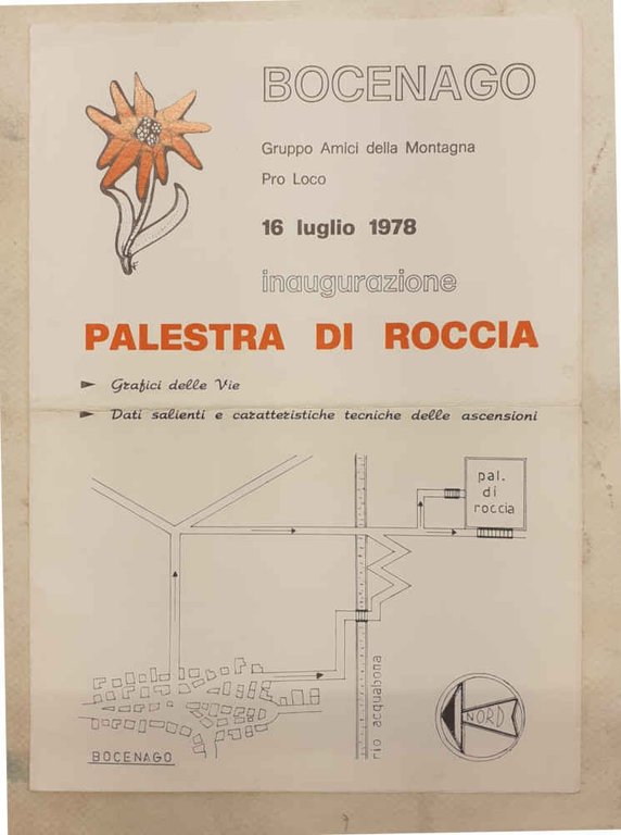 Bocenago. 16 luglio 1978 inaugurazione palestra di roccia.