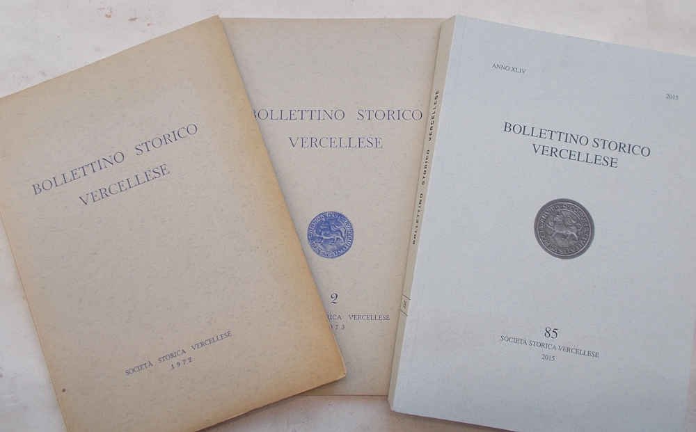 Bollettino Storico Vercellese. DISPONIBILI QUASI TUTTI I NUMERI