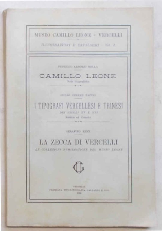 Camillo Leone note biografiche --- I tipografi vercellesi e trinesi …