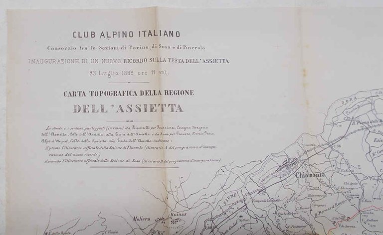 Carta geografica della Regione dell’Assietta.