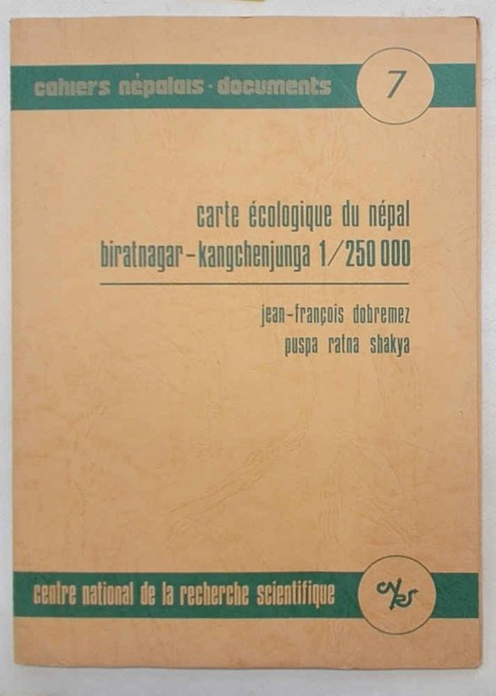 Carte écologique du Népal. Biratnagar - Kangchenjunga. 1/250.000