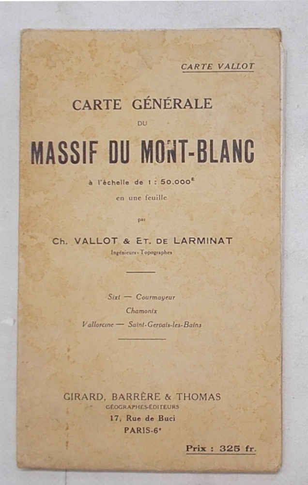 Carte générale du Massif du Mont-Blanc à l'échelle de 1:50.000 …