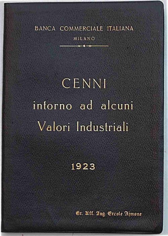 Cenni intorno ad alcuni Valori Industriali.