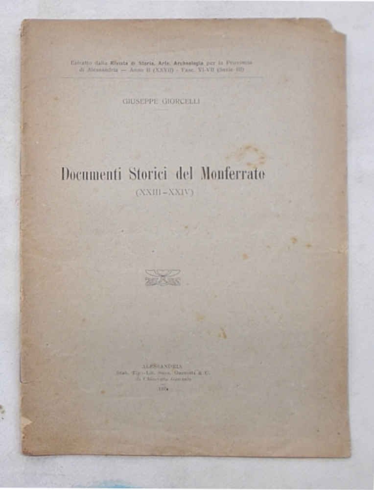Documenti storici del Monferrato. (XXIII-XXIV).
