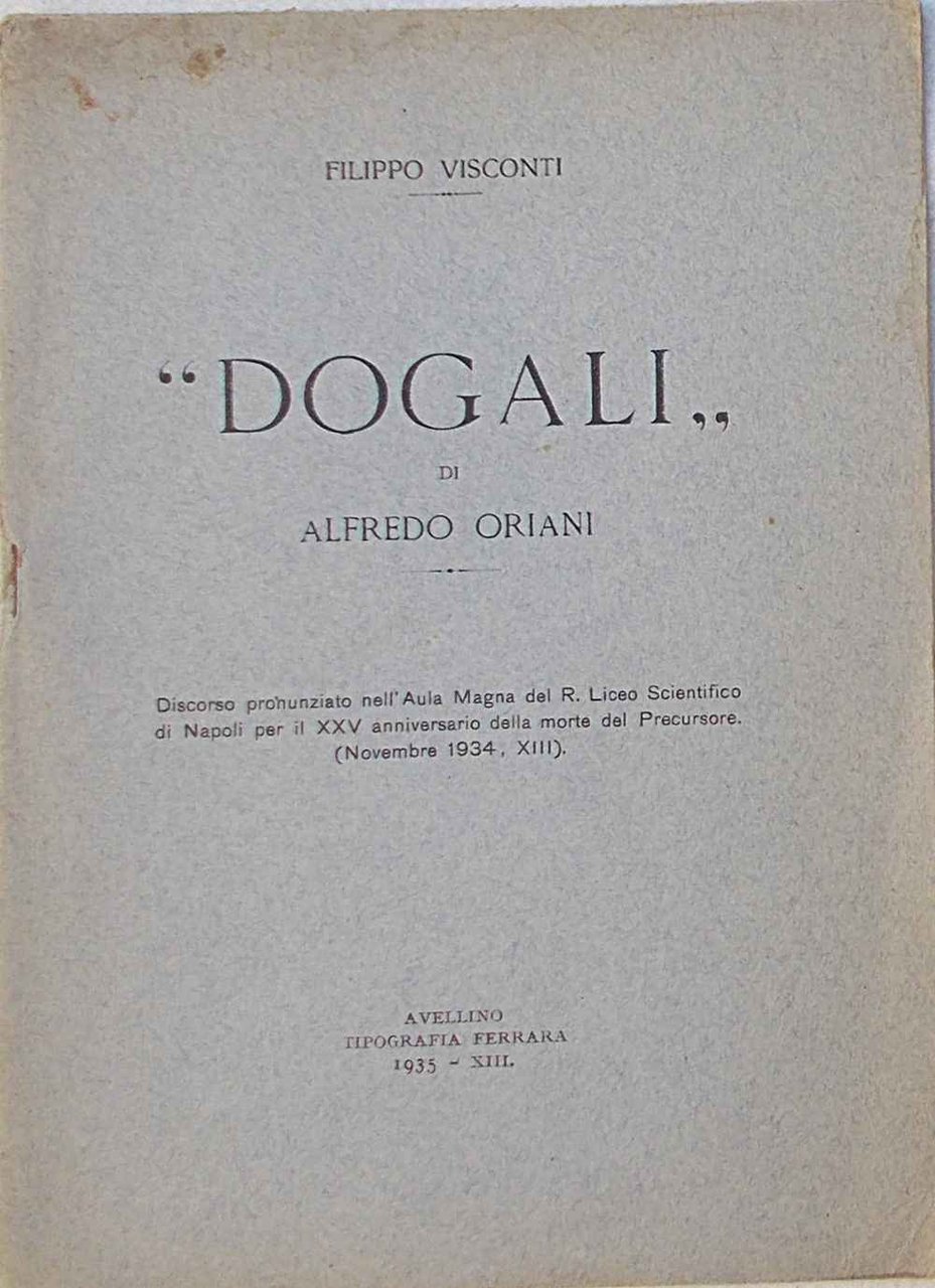 "Dogali" di Alfredo Oriani.