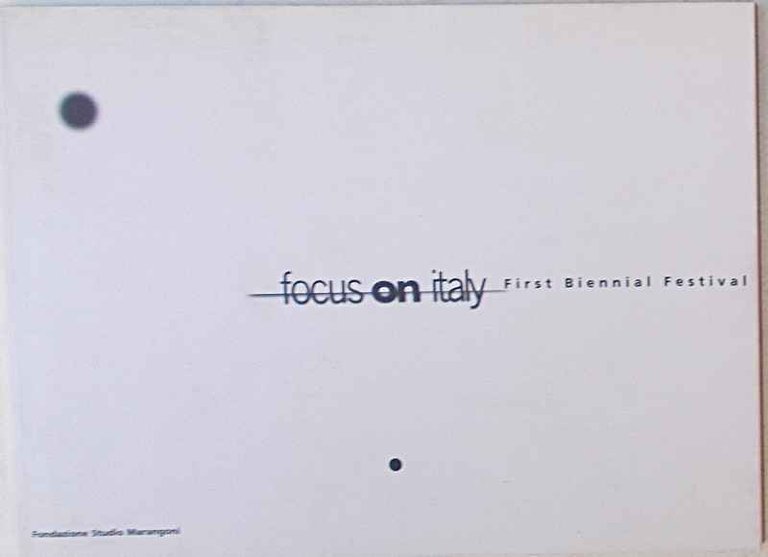 Focus on Italy. First Biennal Festival.