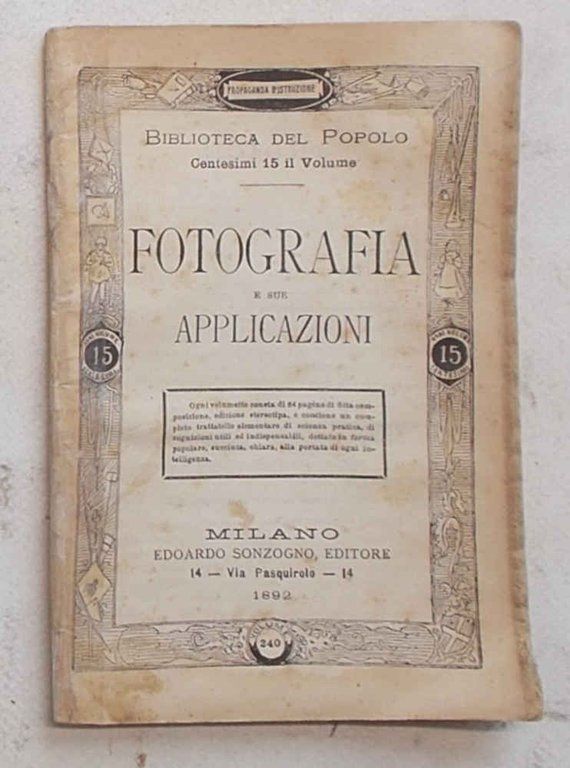 Fotografia e sue applicazioni.