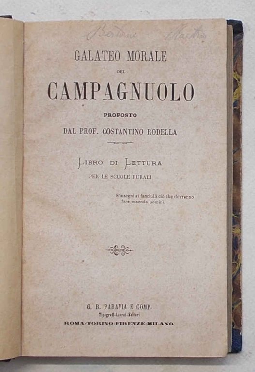 Galateo morale del campagnuolo. Unito a: Enrichetto, ovvero il galateo …