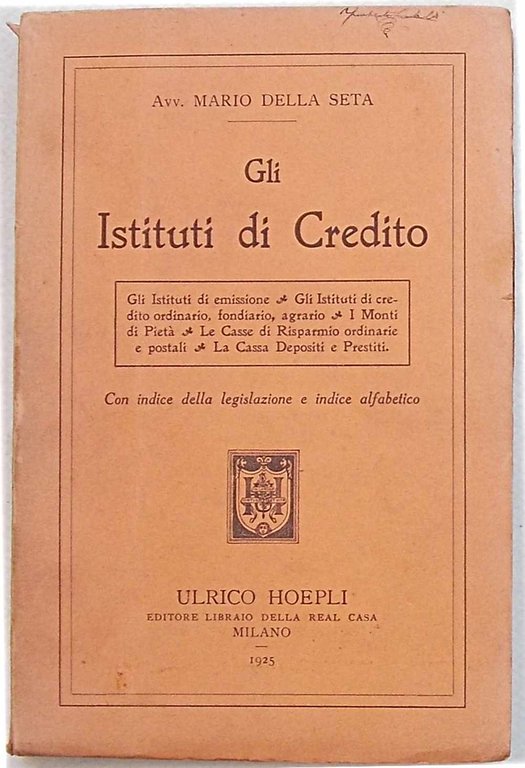 Gli Istituti di Credito.