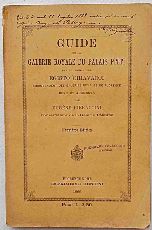 Guide de la Galerie Royale du Palais Pitti.