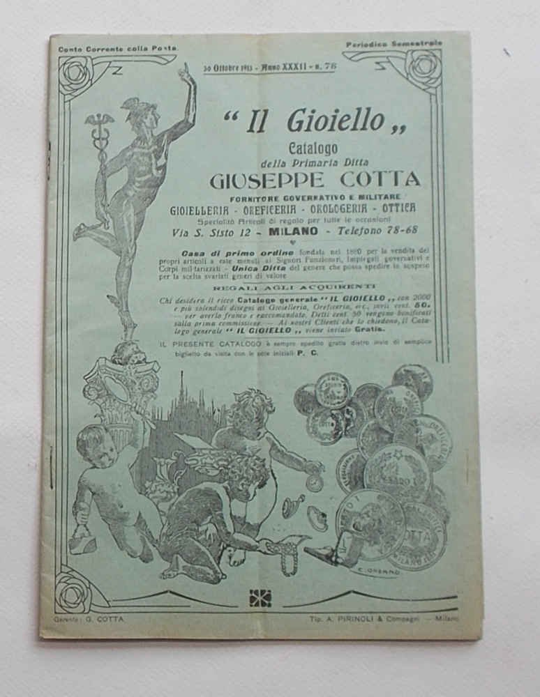 "Il Gioiello". Catalogo della Primaria ditta Giuseppe Cotta. Milano. Gioielleria …
