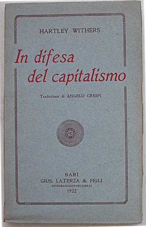 In difesa del capitalismo.